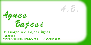 agnes bajcsi business card